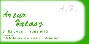 artur halasz business card